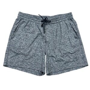 Lululemon Mens XL Jersey Shorts Grey Heather Drawstring Pockets Activewear 5"